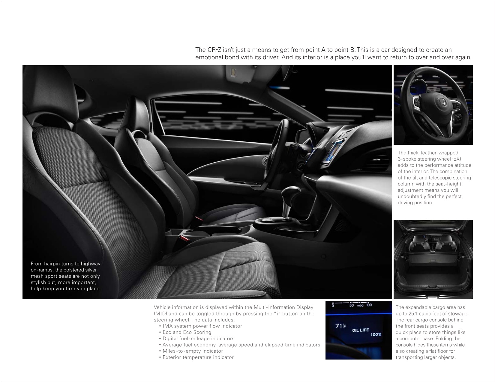 2012 Honda CR-Z Brochure Page 2
